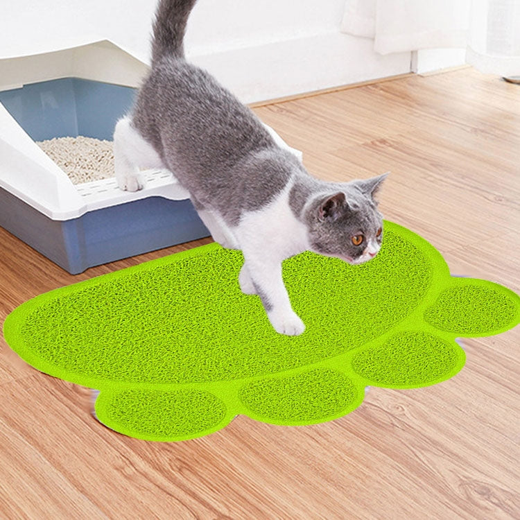 PVC Claw Shaped Cat Litter Mat Pet Placemat Anti-skid Floor Mat Pet Supplies