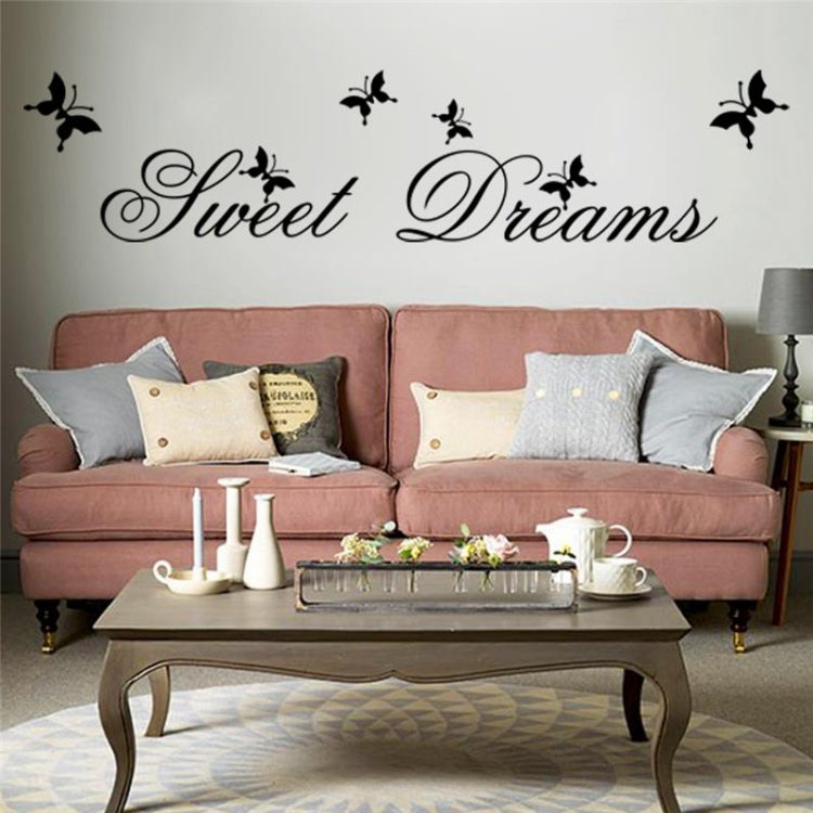 2 PCS Sweet Dreams Wall Stickers Bedroom DIY Home Decoration