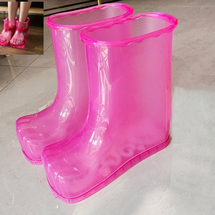 Non-Magnetic Portable Household Plastic High Tube Bubble Foot Shoes Bubble Bucket, Size:Height 28CM 45 Yards