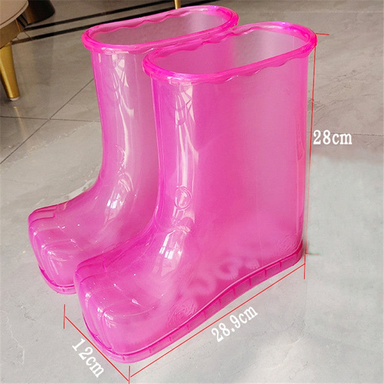 Non-Magnetic Portable Household Plastic High Tube Bubble Foot Shoes Bubble Bucket, Size:Height 28CM 45 Yards