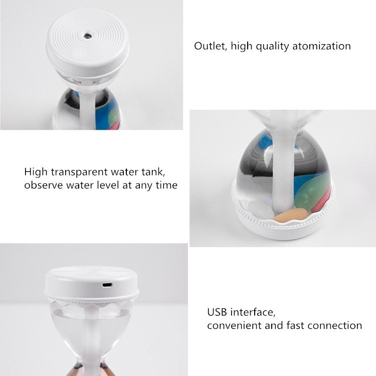 Hourglass Style Colorful Light Air Humidifier USB Car Home Automatic Alcohol Disinfection Spray Air Purifier