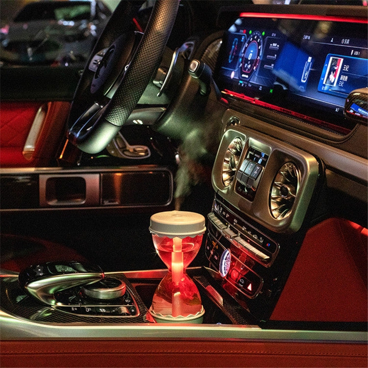 Hourglass Style Colorful Light Air Humidifier USB Car Home Automatic Alcohol Disinfection Spray Air Purifier