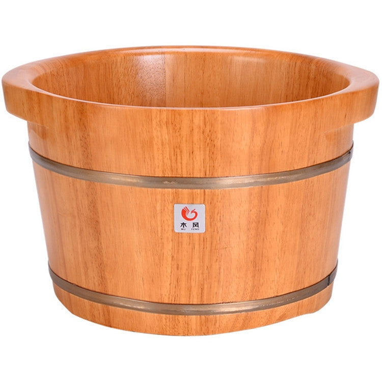 MUFENG 25cm High Uncovered Oak  Footbath Barrel