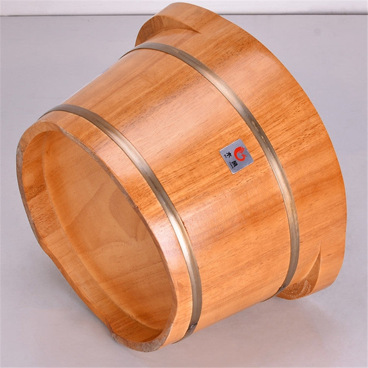 MUFENG 25cm High Uncovered Oak  Footbath Barrel