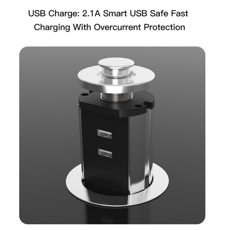 USB Desktop Office Kitchen Socket Hidden Desktop Socketï¼ŒEU Plug