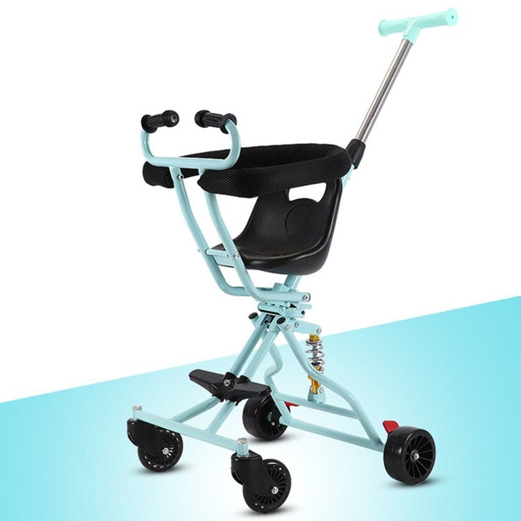 One-click Folding Baby Stroller, Color:Blue 1
