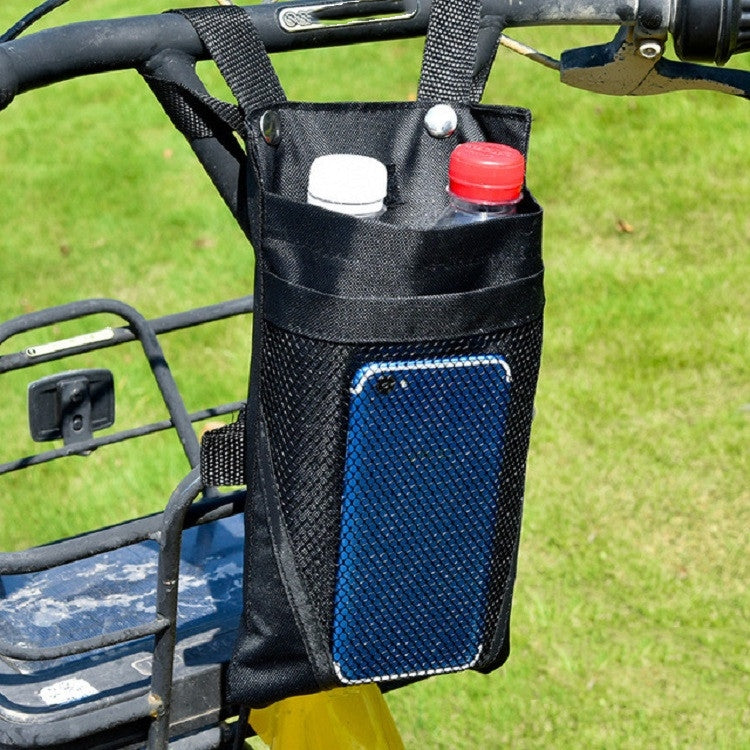 Electric Motorcycle Storage Bag Small Bicycle Front Handle Storage Bag, Color:Small Black