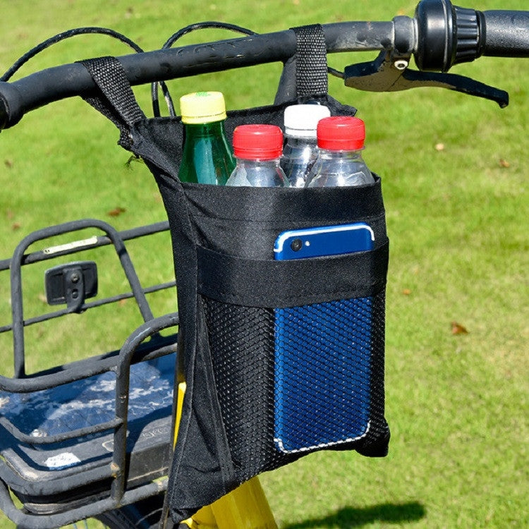 Electric Motorcycle Storage Bag Small Bicycle Front Handle Storage Bag, Color:Large Black