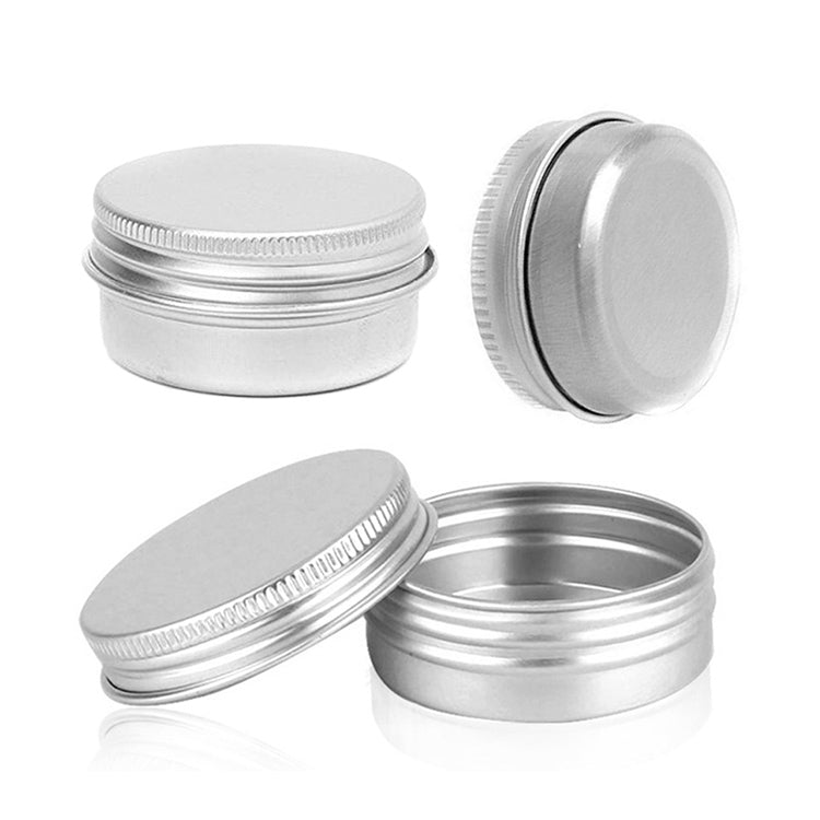 5 PCS Thread Refillable Aluminum Packaging Box Cosmetic Small Storage Case, Capacity:100g(Silver)