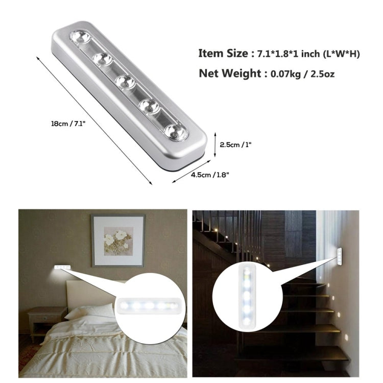 5 LEDs High Lighting Long Touch Light LED Night Light Pat Lamp