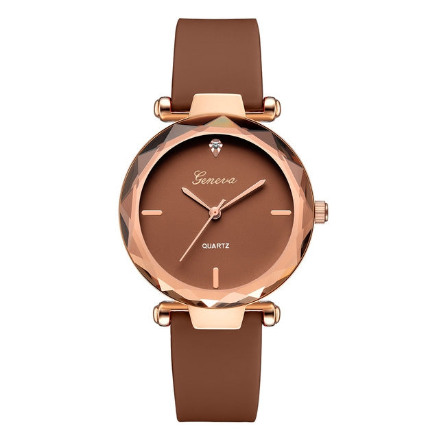 2 PCS Makaron Jelly Silicone Belt Watch for Women