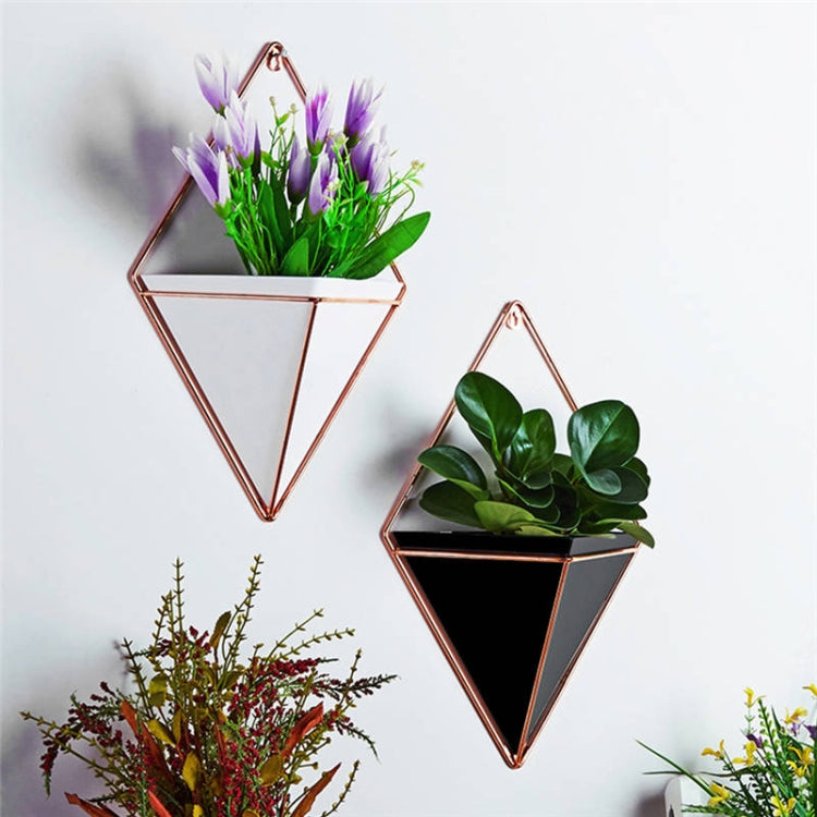 2 PCS Innovative Hanging Planter Vase Succulent Plants Geometric Wall Decor Container, Size:L