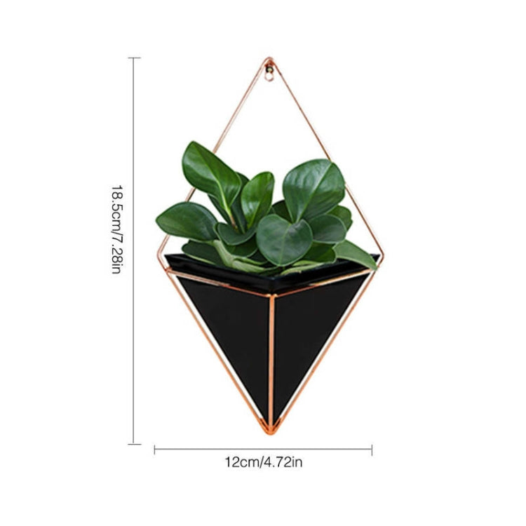 2 PCS Innovative Hanging Planter Vase Succulent Plants Geometric Wall Decor Container, Size:S
