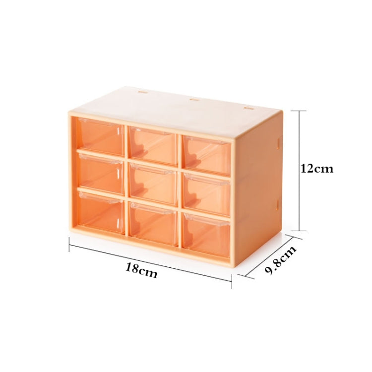 Nine Grid Transparent Drawer Jewelry Box