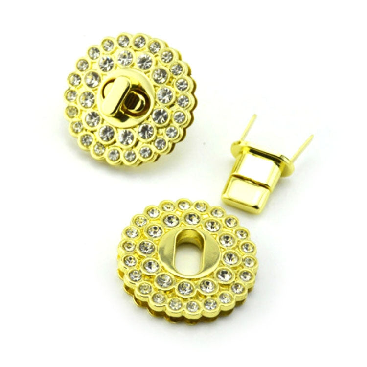 5 PCS Handbag Hardware Accessories Lock Female Bag Diamond Round Lock