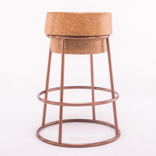 Simple Modern Nordic Leisure Soft Oak Wood Seat Bar Stool Coffee Chair