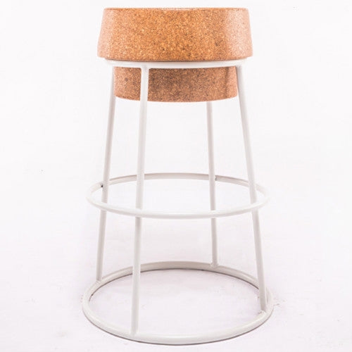 Simple Modern Nordic Leisure Soft Oak Wood Seat Bar Stool Coffee Chair