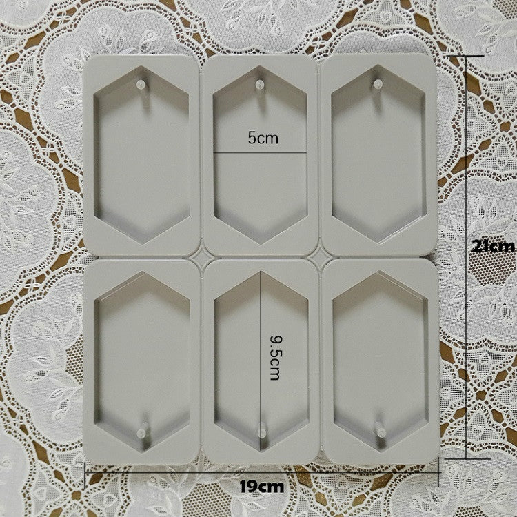 Aromatherapy Wax Handmade Soap Silicone Mold, Specification:Six Lattice Rhombus