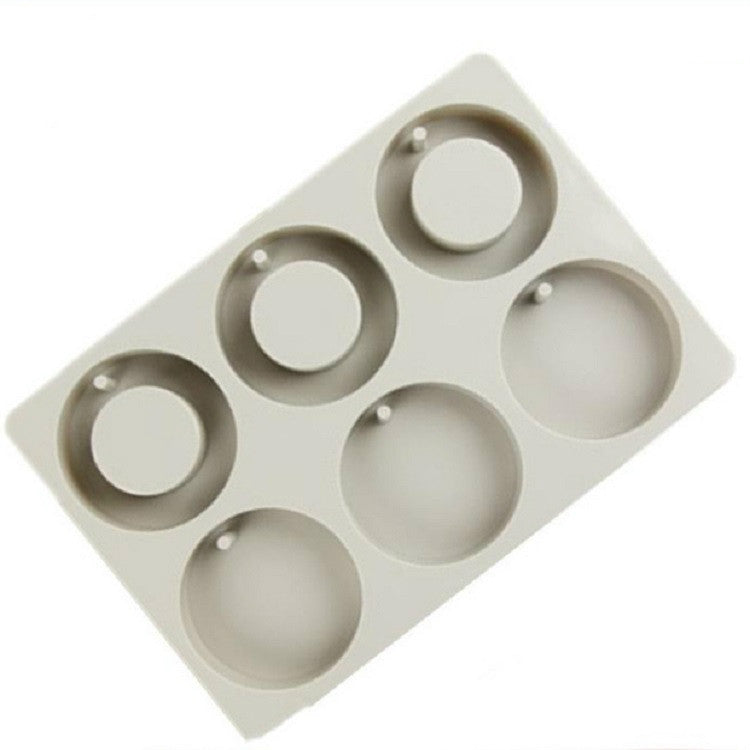 Aromatherapy Wax Handmade Soap Silicone Mold, Specification:Three  Round Three Ring