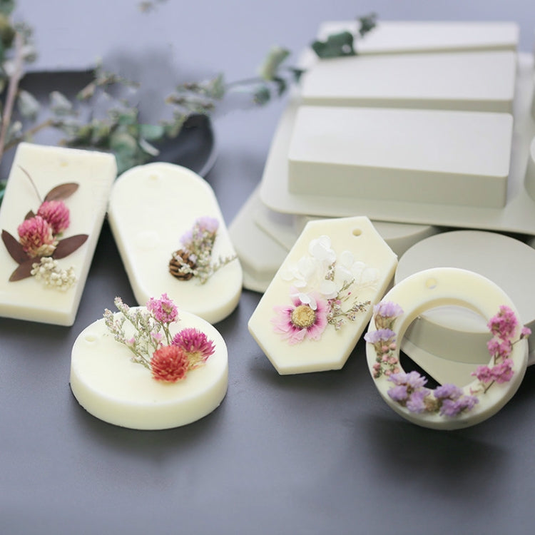 Aromatherapy Wax Handmade Soap Silicone Mold, Specification:Three  Round Three Ring