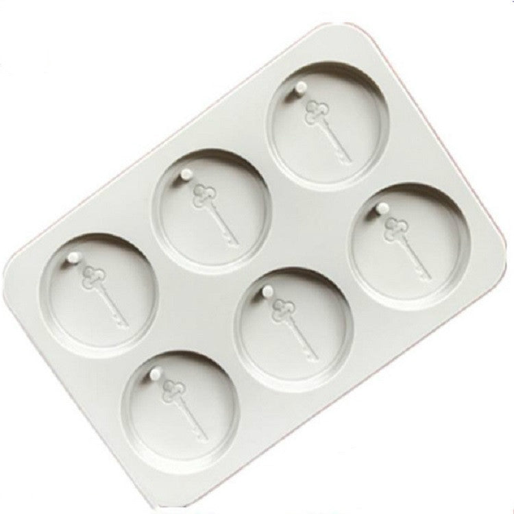 Aromatherapy Wax Handmade Soap Silicone Mold, Specification:Six Lattice Round Key