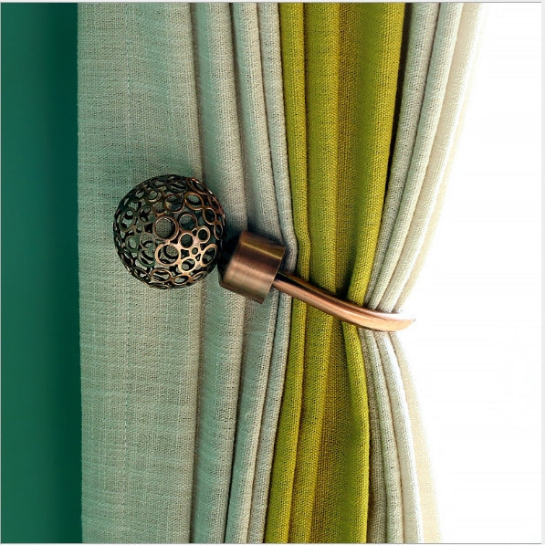 2 PCS Retro Style Hollow U shaped Curtain Metal  Wall Hooks