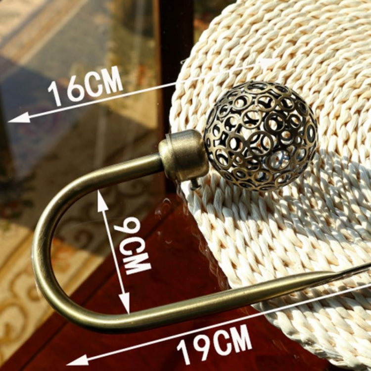 2 PCS Retro Style Hollow U shaped Curtain Metal  Wall Hooks