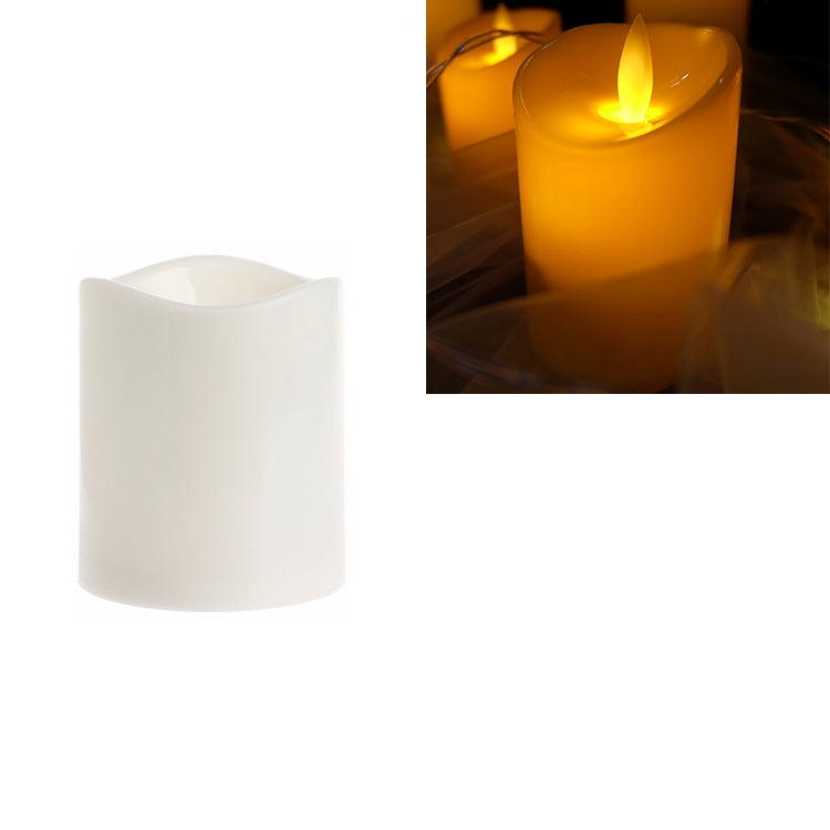 Cylindrical LED Electronic Candle Light Simulation Wedding Candlestick Candle, Size:10x7.5cm