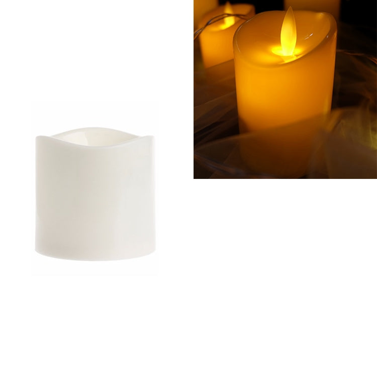 Cylindrical LED Electronic Candle Light Simulation Wedding Candlestick Candle, Size:7.5x7.5cm