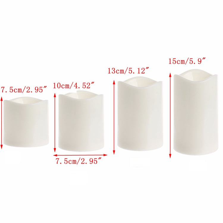 Cylindrical LED Electronic Candle Light Simulation Wedding Candlestick Candle, Size:13cm with remote control