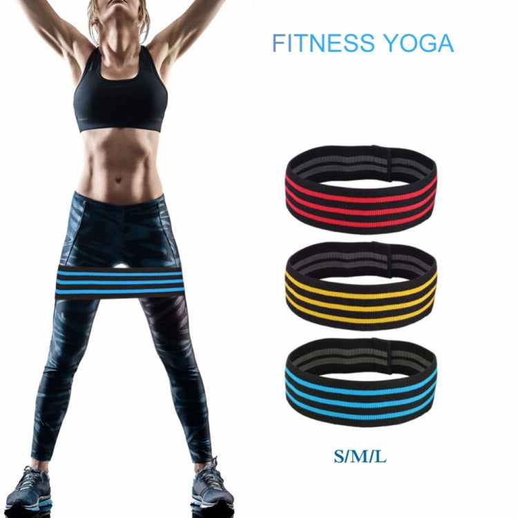 Three-color Stripe Yoga Belt Looped Latex Silk Non-slip Tension Band, Size:M