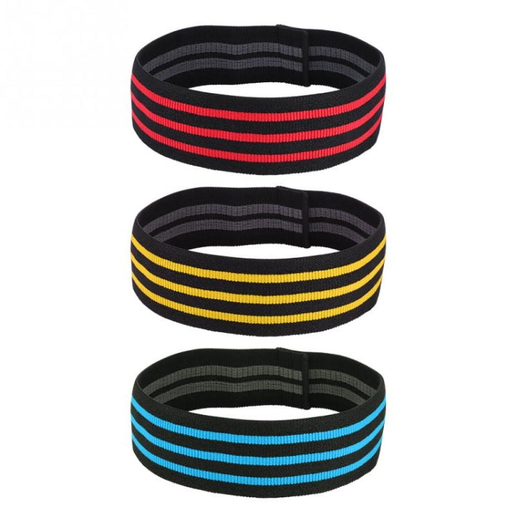 Three-color Stripe Yoga Belt Looped Latex Silk Non-slip Tension Band, Size:M