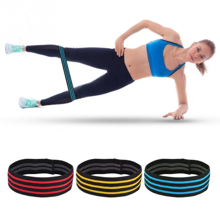 Three-color Stripe Yoga Belt Looped Latex Silk Non-slip Tension Band, Size:M