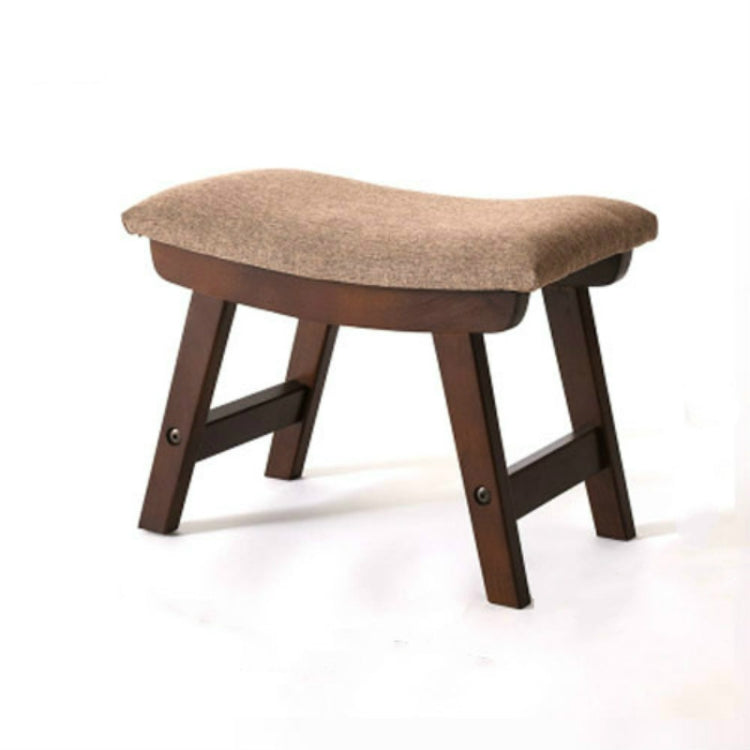 Fashion Creative Home Sofa Stool Wood Stool Living Room Stool(Brown[Khaki Surface])