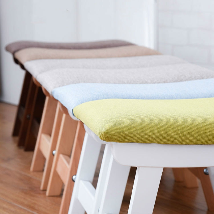Fashion Creative Home Sofa Stool Wood Stool Living Room Stool(Brown[Khaki Surface])