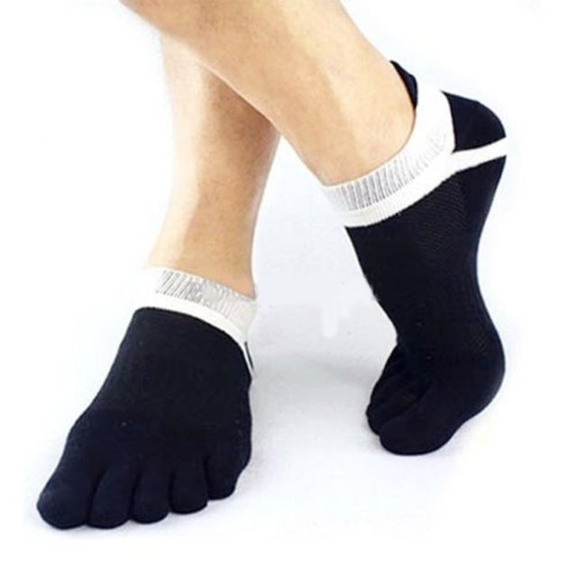 3 Pairs Men Socks Boys Cotton Finger Breathable Five-Toe Cotton Sock