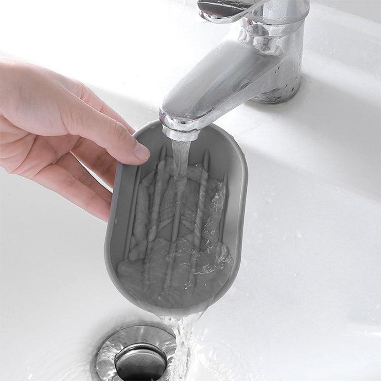 2 PCS Simple Style Soap Box Light Color Soap Dish Case(Gray)