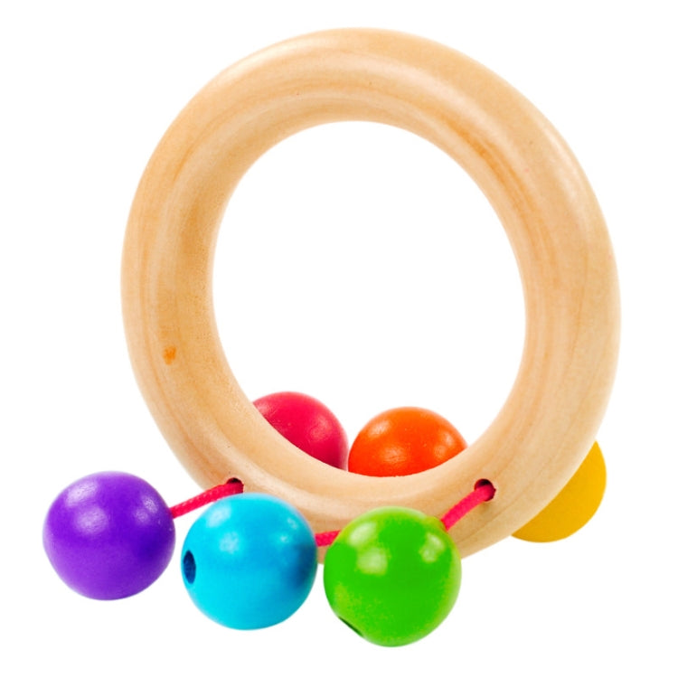 Baby Wooden Rattle Bell Toys Infant Handbell Rattles Kids Musical Instrument Educational Toy Funny Newborns Handle Bells Toys