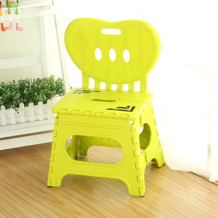 Multifunctional Folding Stool Plastic Backrest Portable Home Chair Creative Kindergarten Small Stool