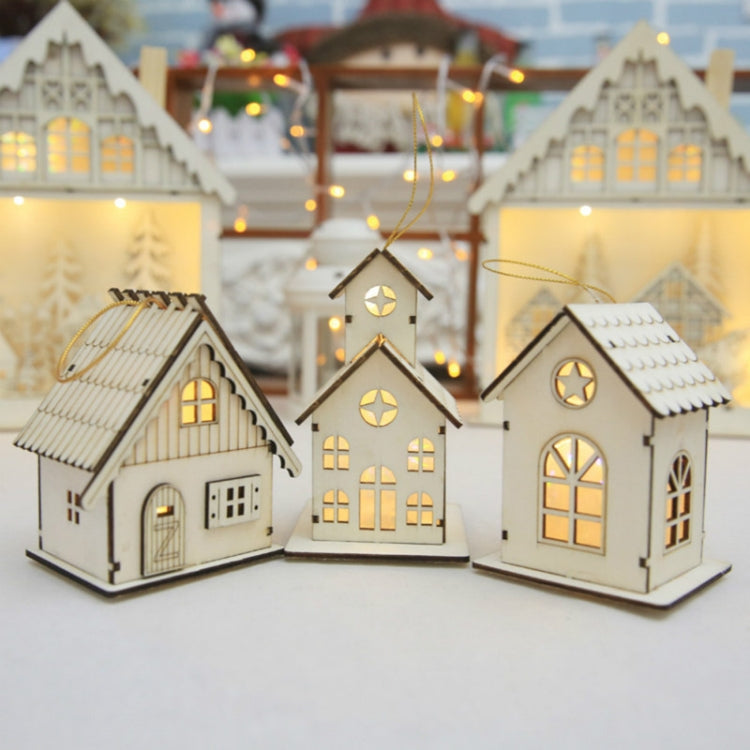 Christmas LED Luminous Cabins Pendant Table Cabins Pendant Ornaments Christmas Decoration