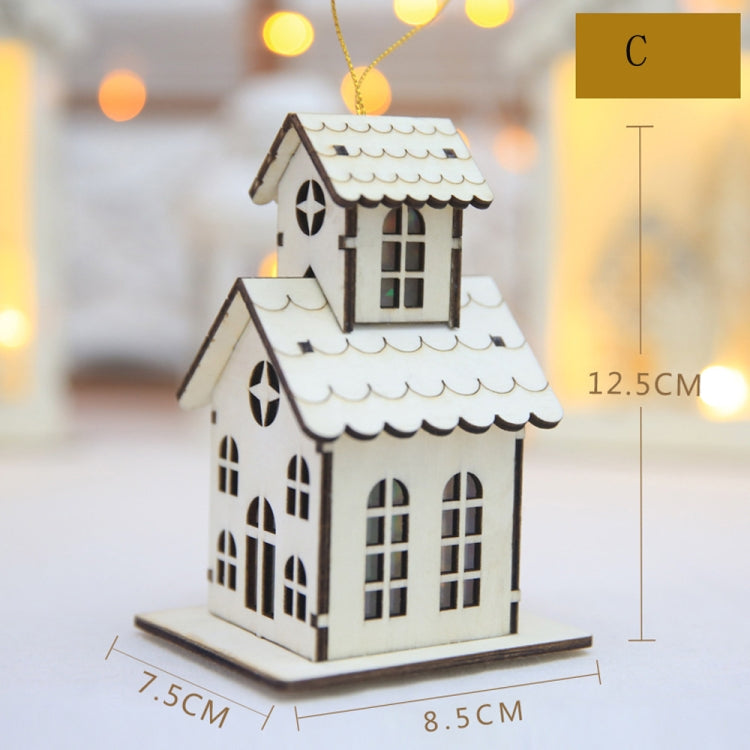 Christmas LED Luminous Cabins Pendant Table Cabins Pendant Ornaments Christmas Decoration