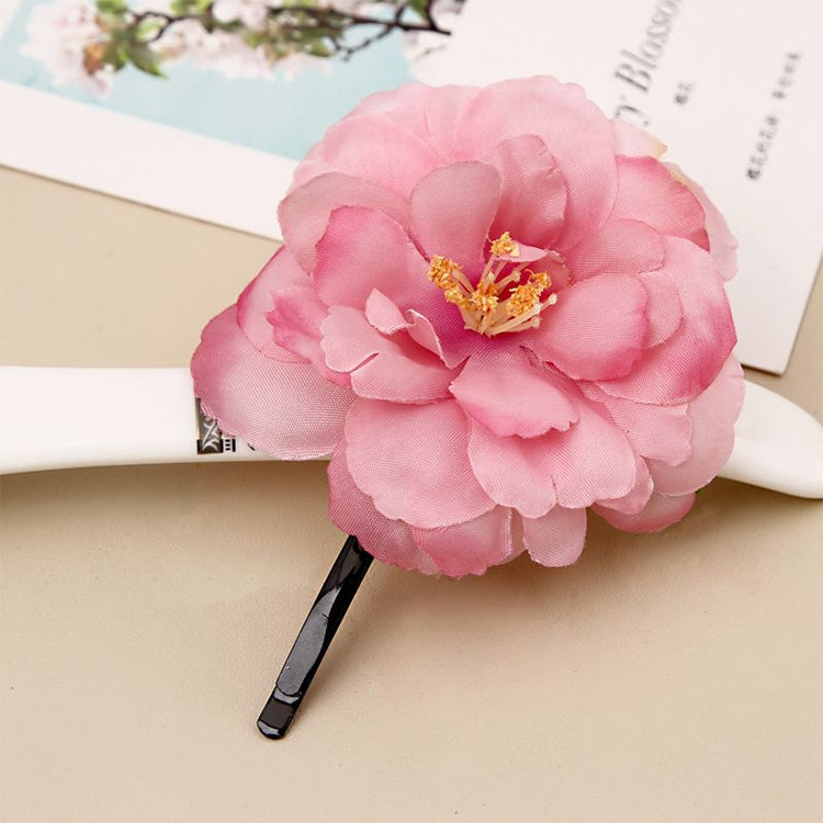 20 PCS Photo Headwear Simulation Small Peony Flower Hairpin Word Clip Beach Vacation Hair Accessories