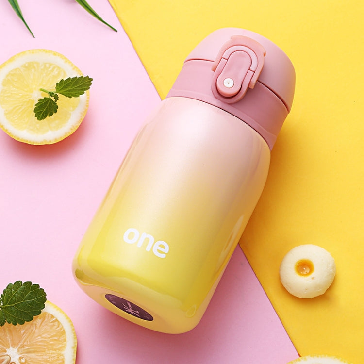 Gradient Color Baby Stainless Steel  Milk Thermos Children Insulated Bottle Leak-poof Thermal Cup