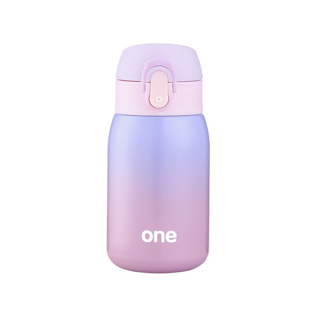 Gradient Color Baby Stainless Steel  Milk Thermos Children Insulated Bottle Leak-poof Thermal Cup