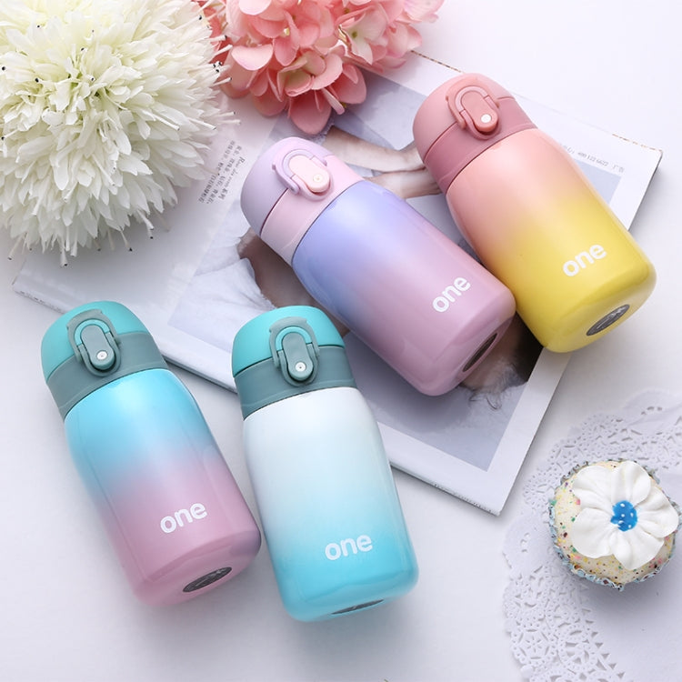 Gradient Color Baby Stainless Steel  Milk Thermos Children Insulated Bottle Leak-poof Thermal Cup