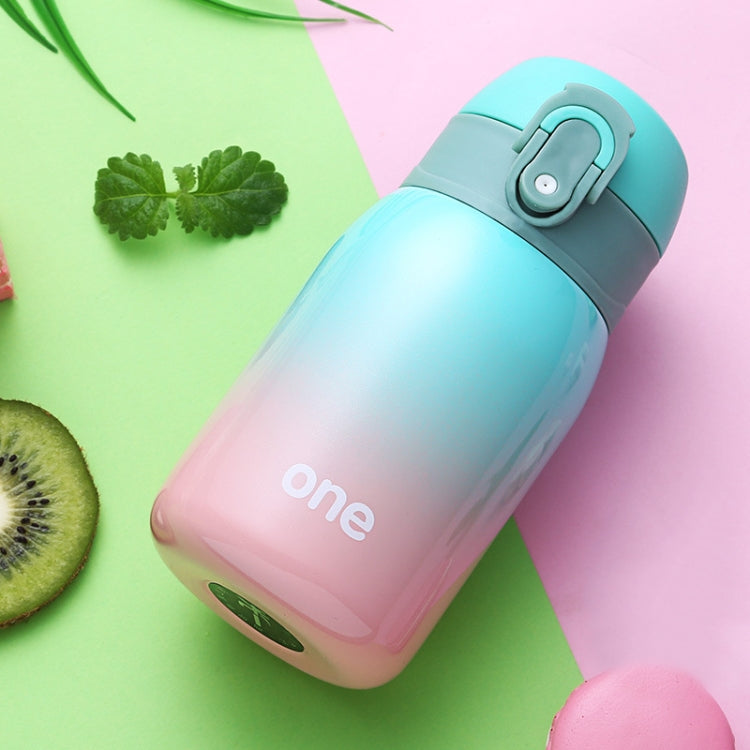 Gradient Color Baby Stainless Steel  Milk Thermos Children Insulated Bottle Leak-poof Thermal Cup