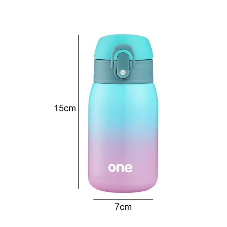 Gradient Color Baby Stainless Steel  Milk Thermos Children Insulated Bottle Leak-poof Thermal Cup