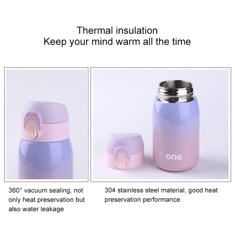 Gradient Color Baby Stainless Steel  Milk Thermos Children Insulated Bottle Leak-poof Thermal Cup
