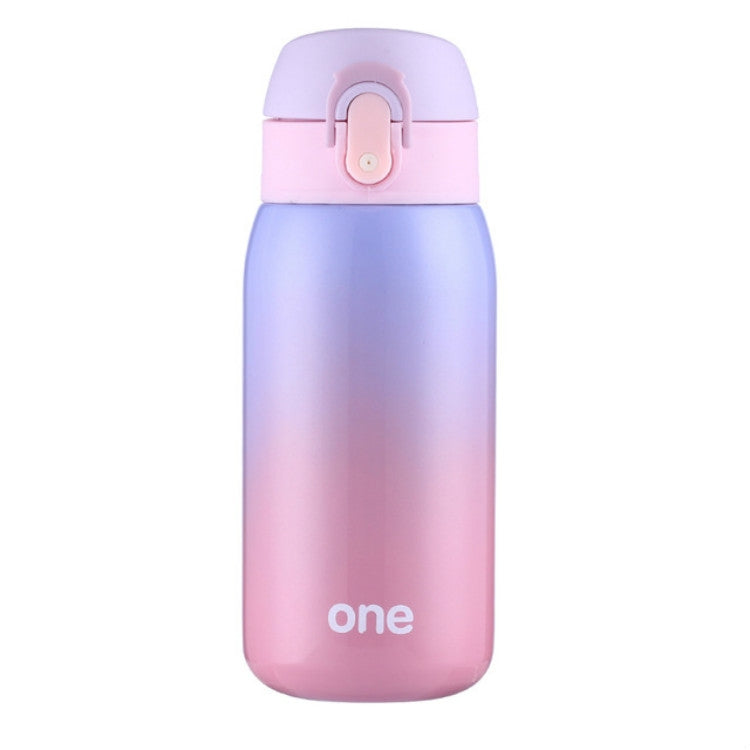 Gradient Color Baby Stainless Steel  Milk Thermos Children Insulated Bottle Leak-poof Thermal Cup