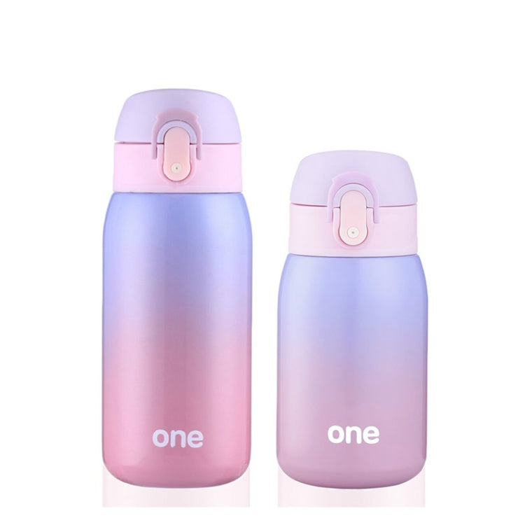 Gradient Color Baby Stainless Steel  Milk Thermos Children Insulated Bottle Leak-poof Thermal Cup